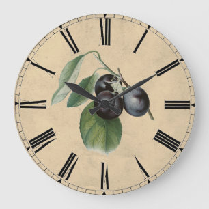 Vintage Pflaumendarstellung Große Wanduhr