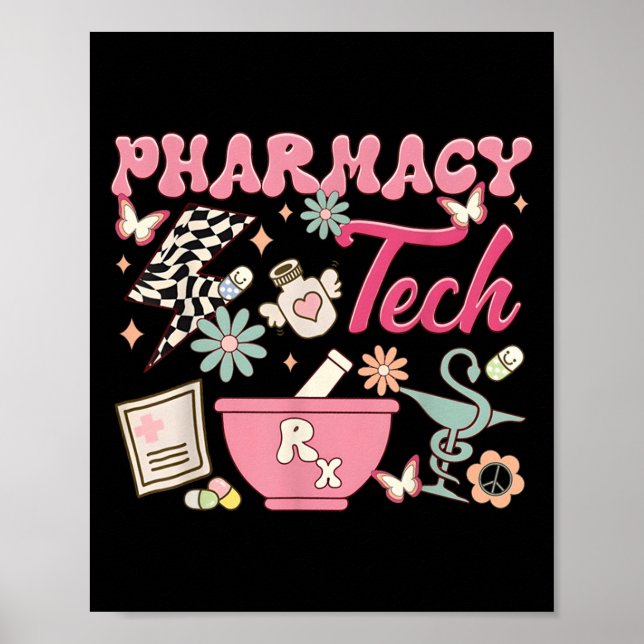 Vintage Pharmacy Tech Technician Pharmacist Studen Poster (Vorne)
