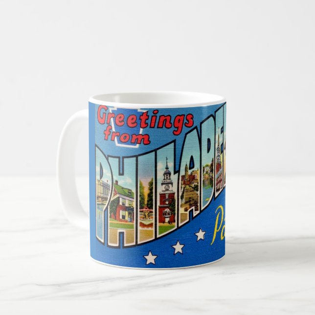 Vintage Philadelphia Kaffeetasse (Vorderseite Links)