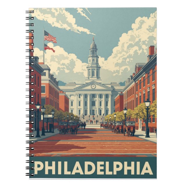 Vintage Philadelphia Notizblock (Vorderseite)