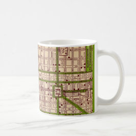Vintage Philadelphia-Straßenkarte-Mug Kaffeetasse