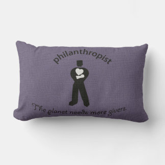 Vintage philanthropiste Lumbar Coussin
