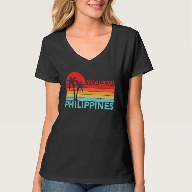 Vintage Philippines Vacation Travel Asia Moalboal T-Shirt (Vorderseite)