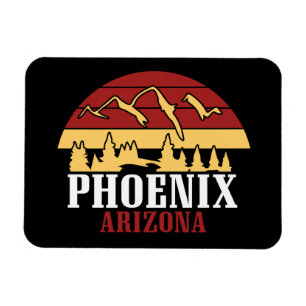 Vintage Phoenix Arizona USA Kunst Sonnenuntergang Magnet