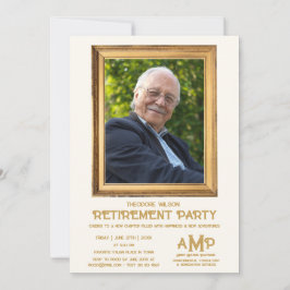 Vintage Photo Frame Retirement Party  Einladung