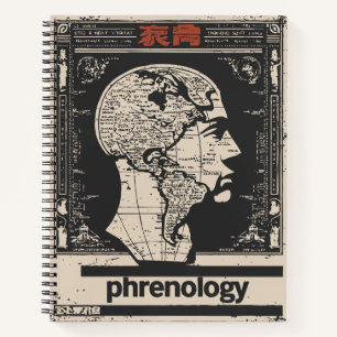 Vintage Phrenologie   Historische Wissenschaft Kun Notizbuch