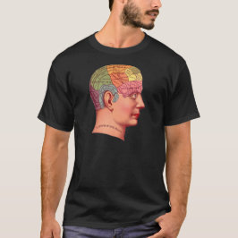 Vintage Phrenologie Kopf Minenkarte T-Shirt