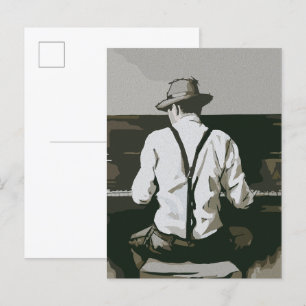 Vintage-Pianist in Harmonie Postkarte