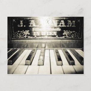Vintage Piano Print Postkarte