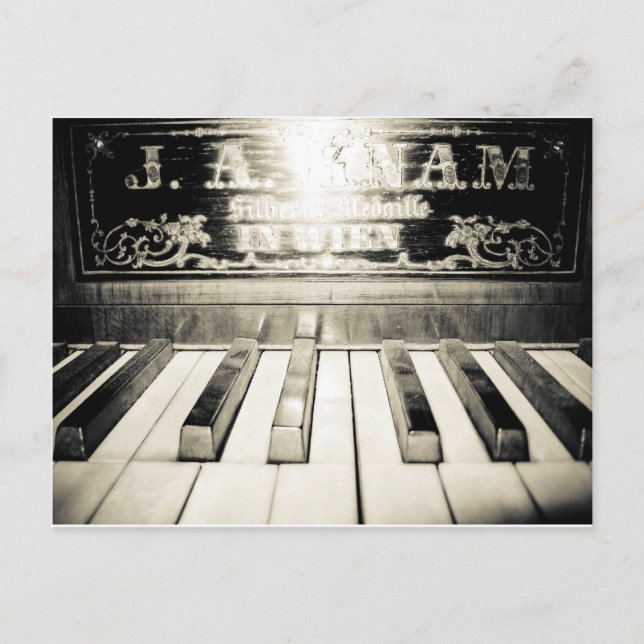 Vintage Piano Print Postkarte (Vorderseite)