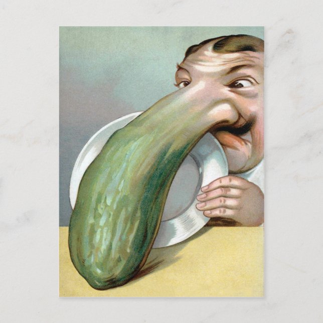 Vintage Pickle Nose Postkarte (Vorderseite)