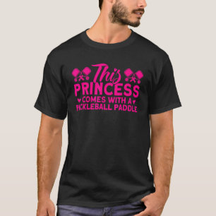 Vintage Pickleball-Prinzessin mit Pickleball-Padde T-Shirt