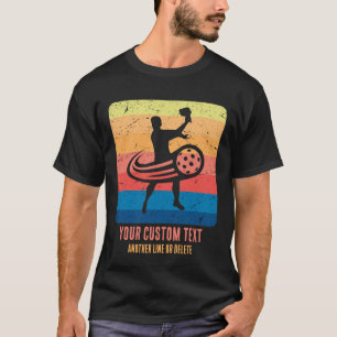 Vintage Pickleball surfen und servieren T-Shirt
