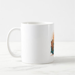 Vintage-Pickup-Truck-Straßenreise Retro-Reise-Kuns Kaffeetasse