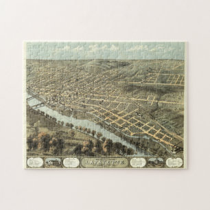 Vintage Pictorial Map of Lafayette Indiana (1868)