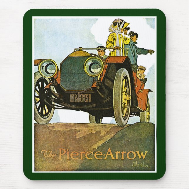 Vintage Pierce-Pfeil Anzeige Mousepad (Vorne)