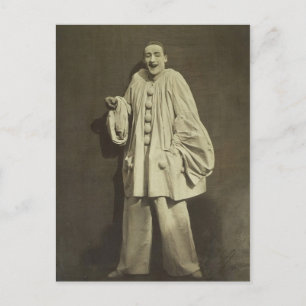 Vintage Pierrot Clown Postkarte