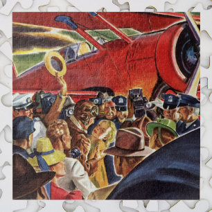 Vintage-Pilot eines einmotorigen Propellerflugzeug