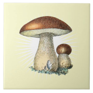 Vintage-Pilz-Art Keramikfliese