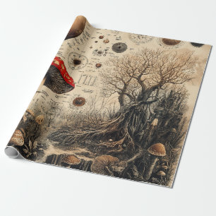 Vintage Pilz-Botanikkarte (4) Geschenkpapier