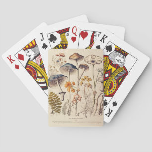 Vintage-Pilzforscher Spielkarten