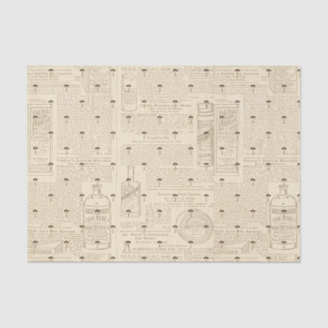 Vintage Pilzkollektion Seidenpapier (Vorderseite)