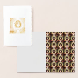 Vintage Pilzmuschel Folienkarte