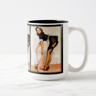 Vintage Pin-up Mädchen Tasse