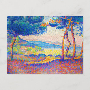 Vintage Pines entlang der Küste (1896) Postkarte