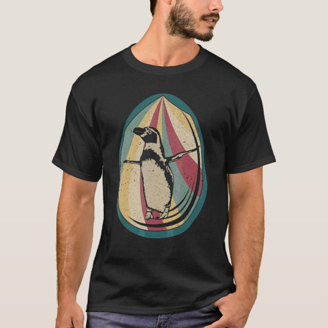 Vintage Pinguine Ostereier Männer Jungen Kinder T-Shirt (Vorderseite)