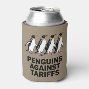 Vintage Pinguine protestieren gegen Zölle Lustig  Dosenkühler