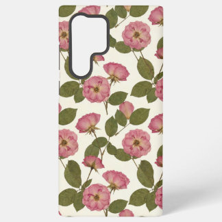 Vintage Pink Botanical Rose- Romantic Pressed Samsung Galaxy Hülle
