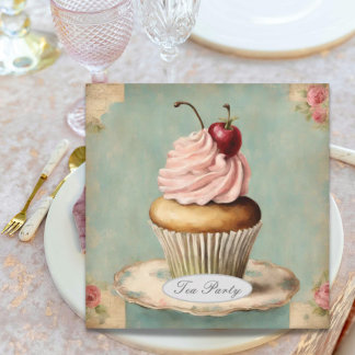 Vintage Pink Cupcake Geburtstagsparty Einladung