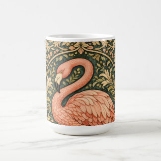 Vintage Pink Flamingo art nouveau design Kaffeetasse