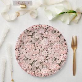 Vintage Pink-Hochzeit Pappteller