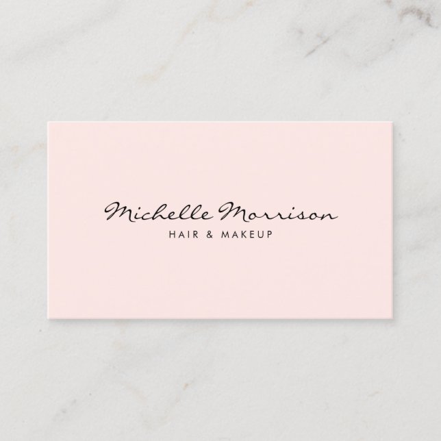 Vintage Pink Makeup und Beauty Business Card Visitenkarte (Vorderseite)