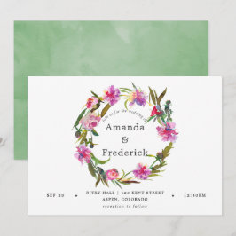 Vintage Pink Peonies Watercolor Hochzeit Einladung