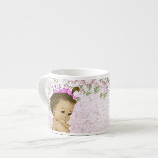 Vintage Pink Princess Baby Cups Espressotasse (Vorderseite Links)
