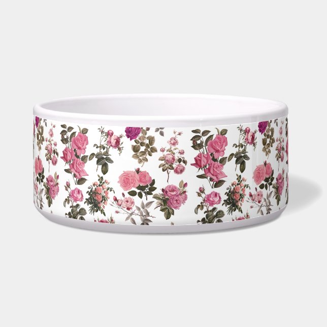 Vintage Pink Roses Napf (Vorderseite)