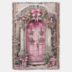 Vintage Pink-Vordertür-Säulen Garland Bows Decke