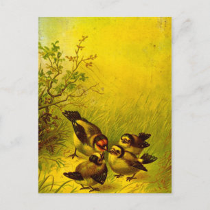 Vintage Pinselspalte Postkarte