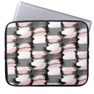 Vintage Pinselstriche, grau-rosa Dekoration. Laptopschutzhülle