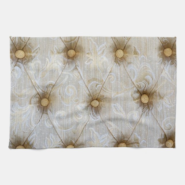 Vintage Pintuck Tissu Cuisine Serviette (Horizontal)