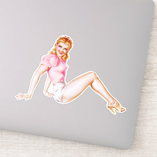 Vintage Pinup Girl Aufkleber