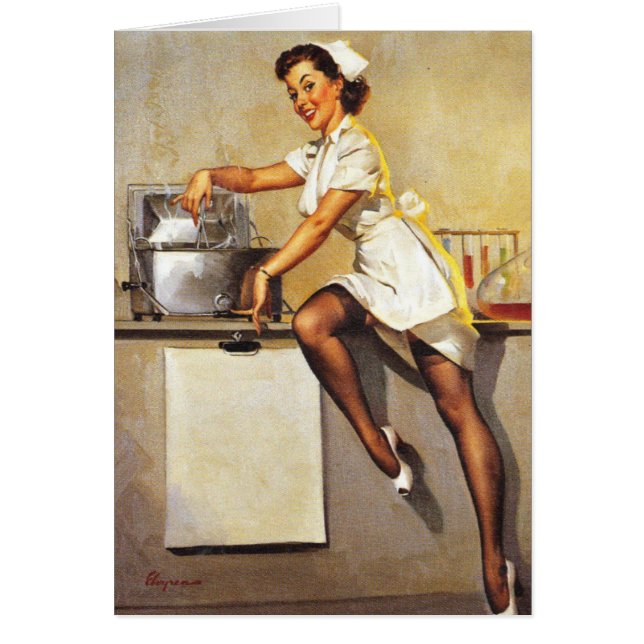 Vintage Pinup Nurse wird gut (Vorne)