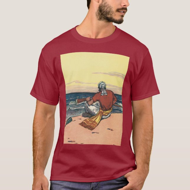 Vintage Piraten auf einer veralteten Insel T-Shirt (Vorderseite)