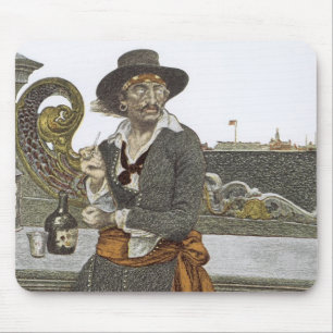 Vintage-Piraten, Kidd auf dem Deck der Adventure G Mousepad