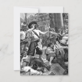 Vintage Piraten, lustiges Party Einladung