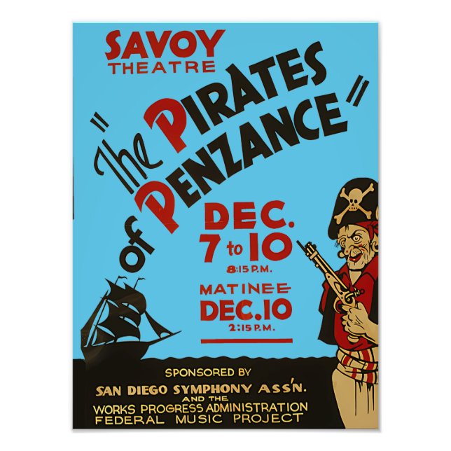 Vintage Piraten von Penzance Poster Printwerbung (Vorne)