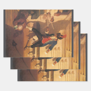 Vintage-Piratencaptain, Schwertkampf von NC Wyeth Geschenkpapier Set